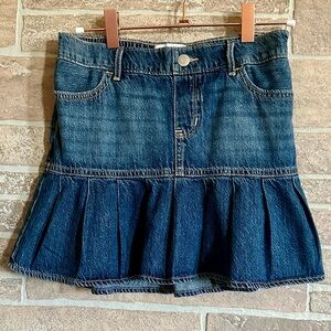 Abercrombie Kids Denim Pleated Skort